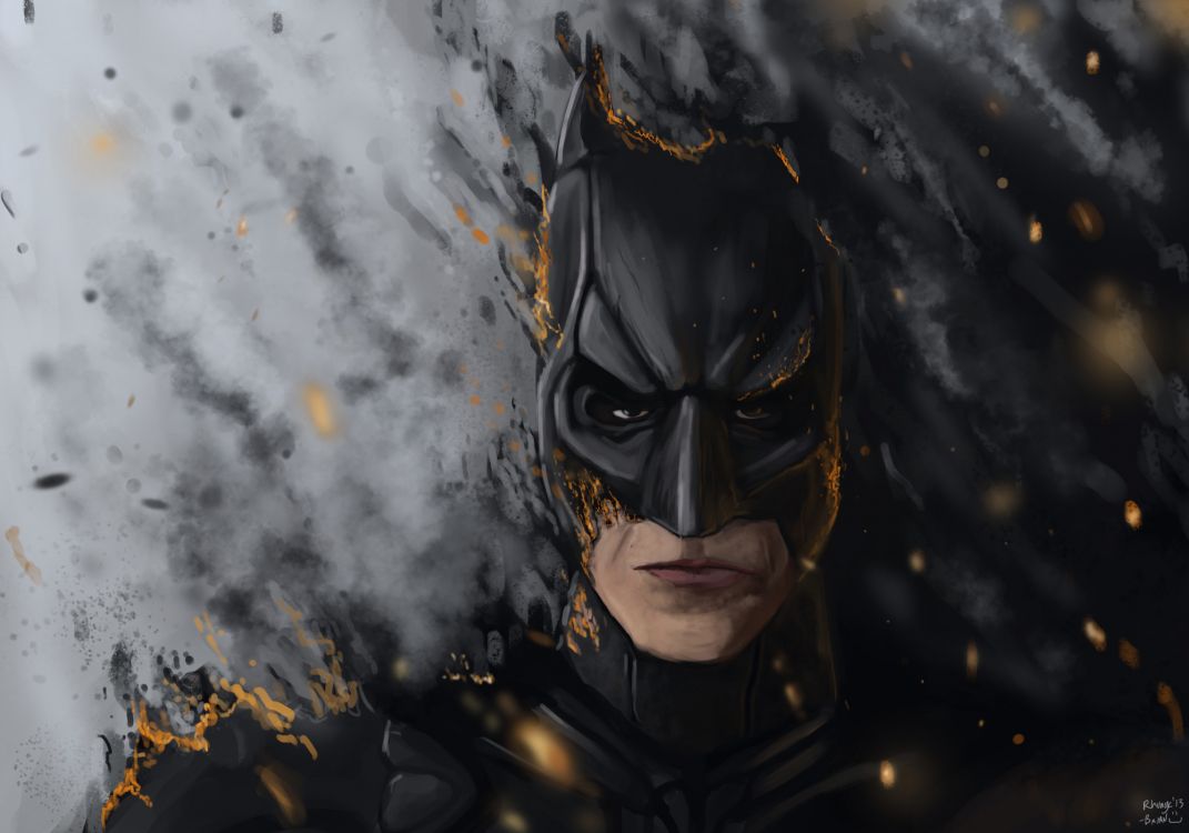 Person in Schwarzer Maske Mit Weißen Wolken. Wallpaper in 2000x1400 Resolution