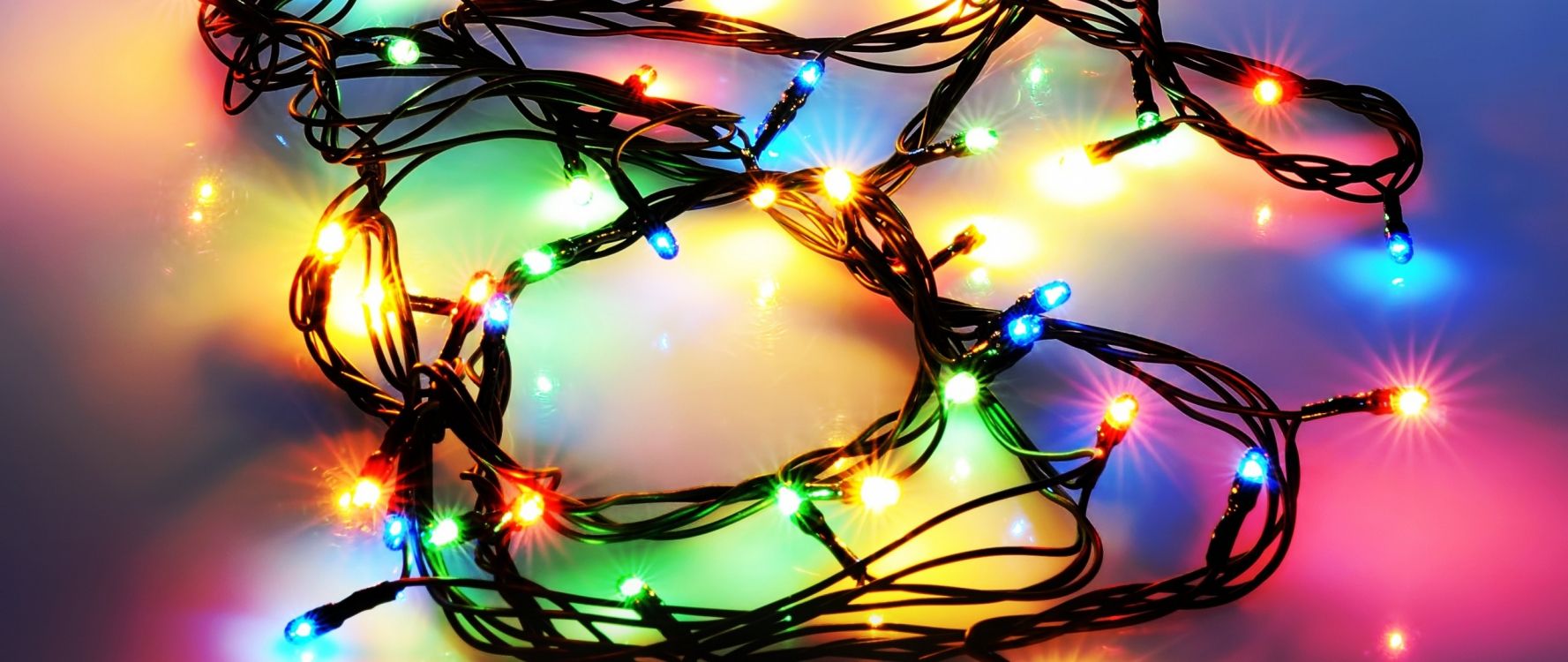 Christmas Lights, Christmas Day, Christmas Decoration, Christmas Ornament, Illustration. Wallpaper in 2560x1080 Resolution