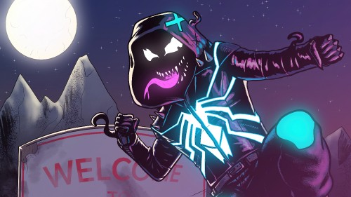 Image neon venom, spider-man, venom, superhero, art