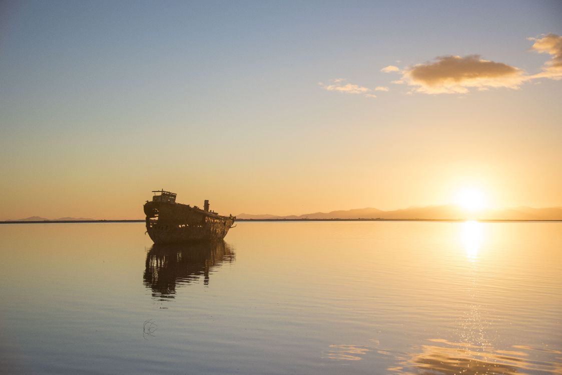 horizon, sunset, reflection, morning, calm