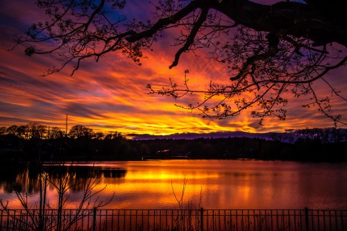 Image sunset, nature, afterglow, cloud, sunrise