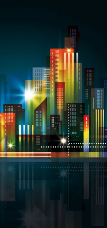 Paisaje Urbano, Ilustración, Gráficos Vectoriales, Gráficos, Edificio. Wallpaper in 1515x3200 Resolution