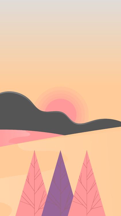 安装的风景, 日落, 橙色, 日出, 晚上 壁纸 2160x3840 允许