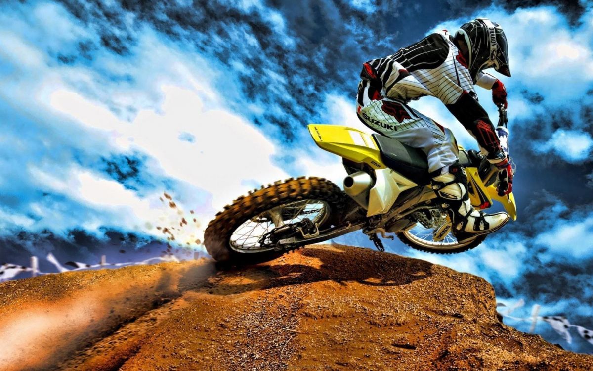Hombre, Equitación, Motocross, Dirt Bike. Wallpaper in 2880x1800 Resolution
