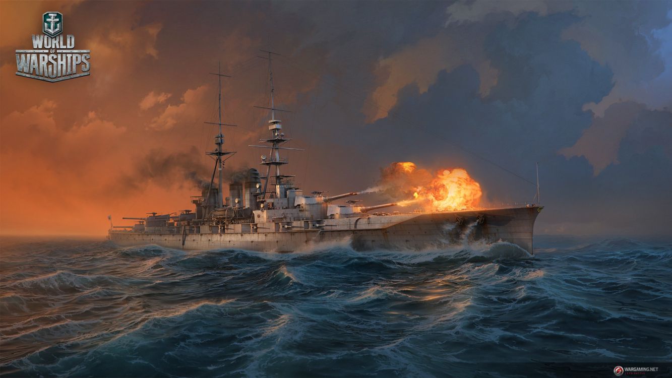 World of Warships, Battleship, Warship, Japanese Battleship Yamato, Cruiser. Wallpaper in 2560x1440 Resolution