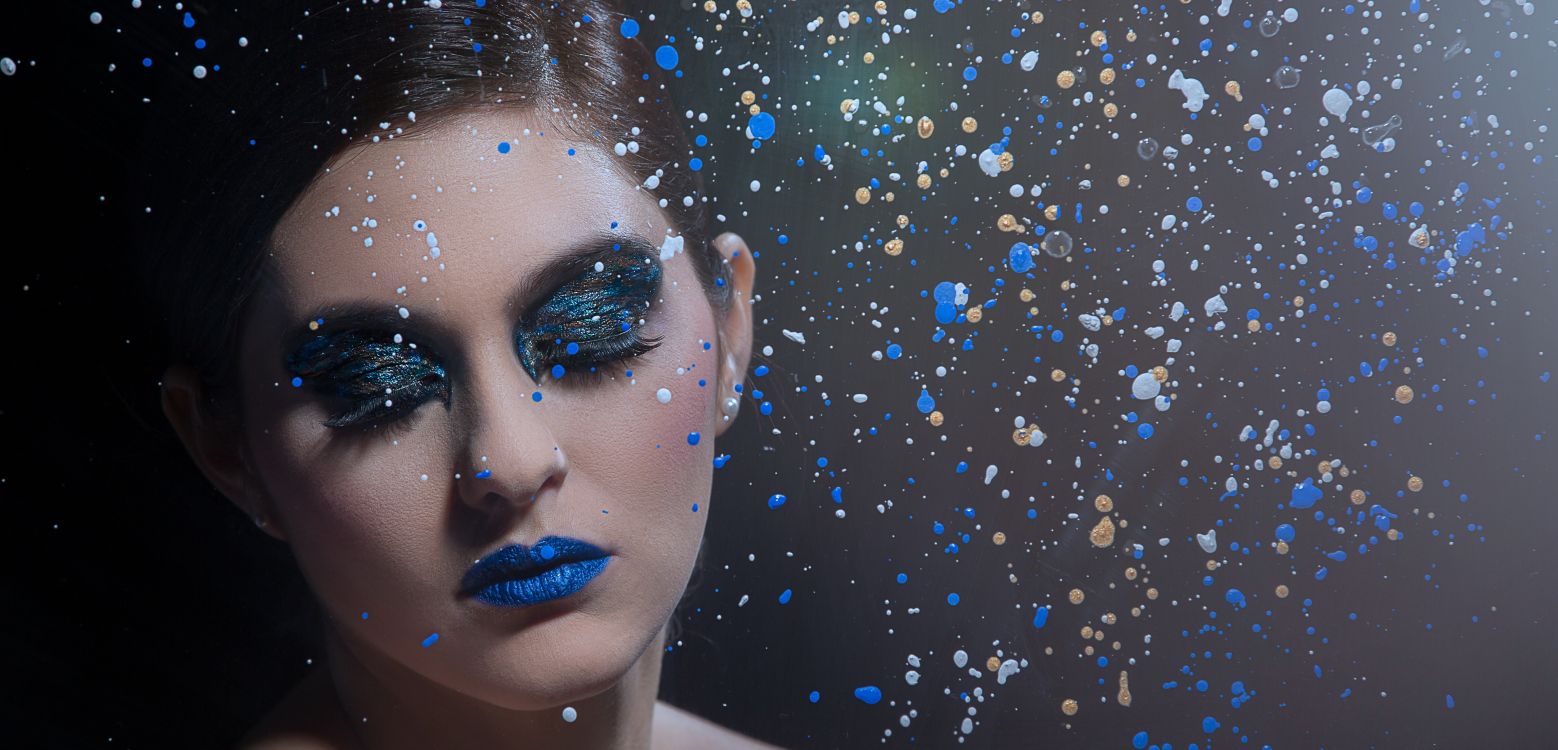 face, blue, water, beauty, head