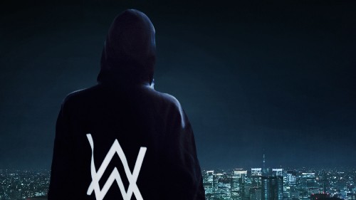 Image alan walker, black, blue, light, darkness