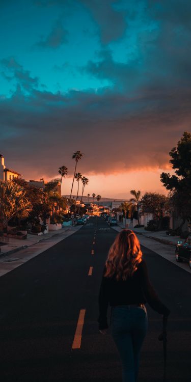 los angeles, cloud, atmosphere, plant, afterglow