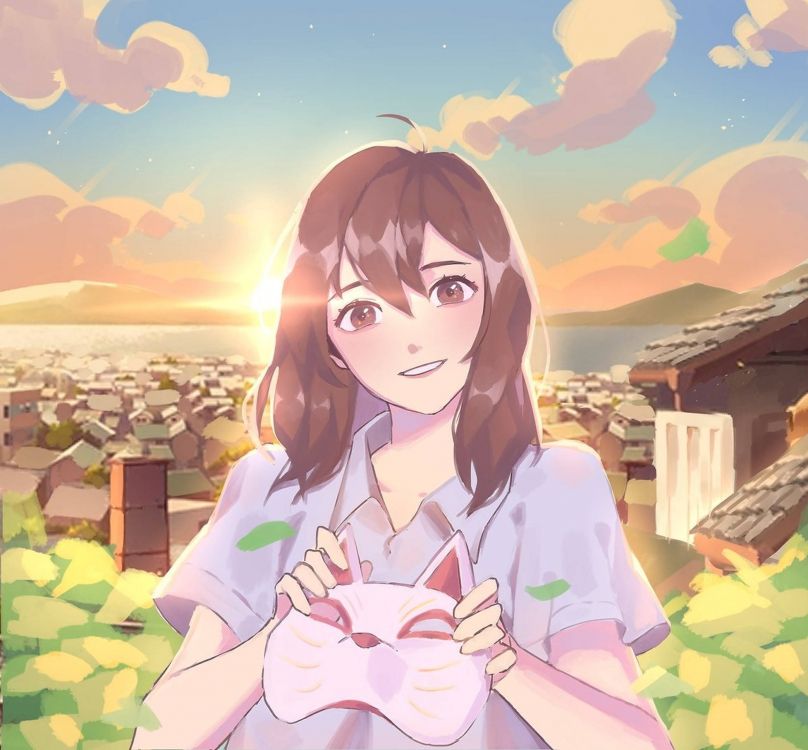 女孩, 动画片, 卡通, 纹理, 视觉艺术 壁纸 1956x1814 允许