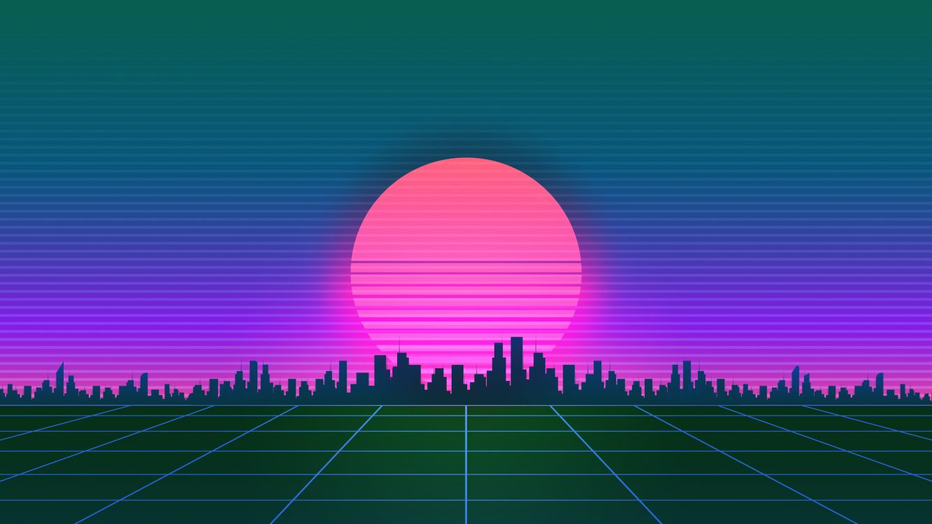 Cyberpunk, Vaporwave, Synthwave, Natürlichen Umgebung, Purpur. Wallpaper in 3840x2160 Resolution