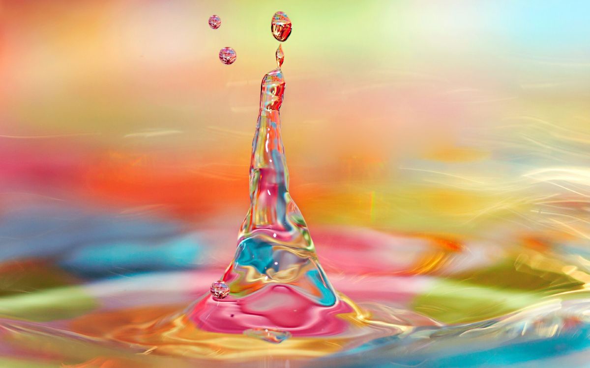 purple and pink water drop