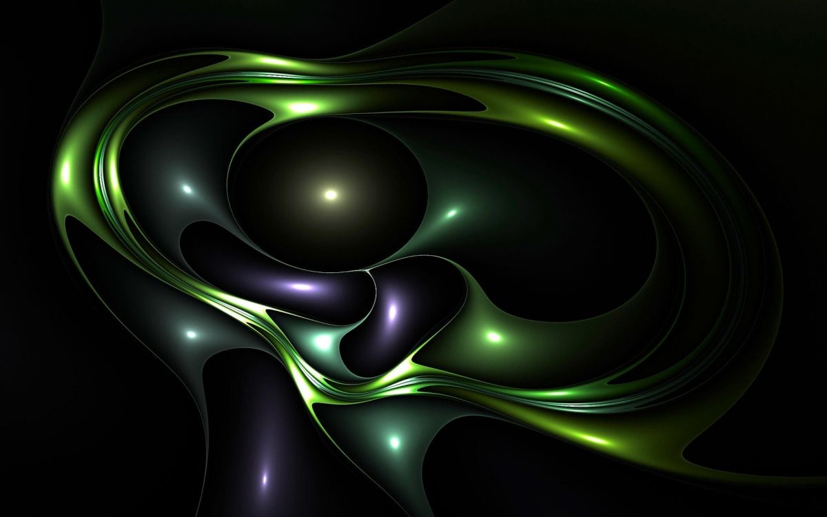 green and black abstract illustration