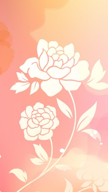 Image red and white floral illustration