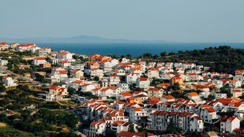 Image aerial view of city during daytime