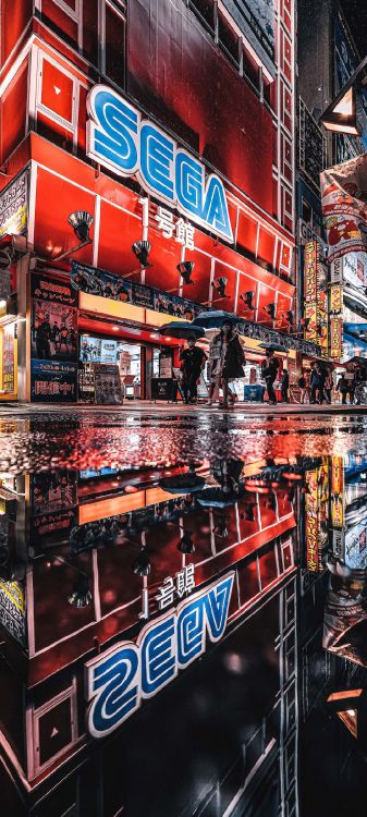 零售业, 动画片, 宅男, 电子标牌, 城市 壁纸 1080x2400 允许