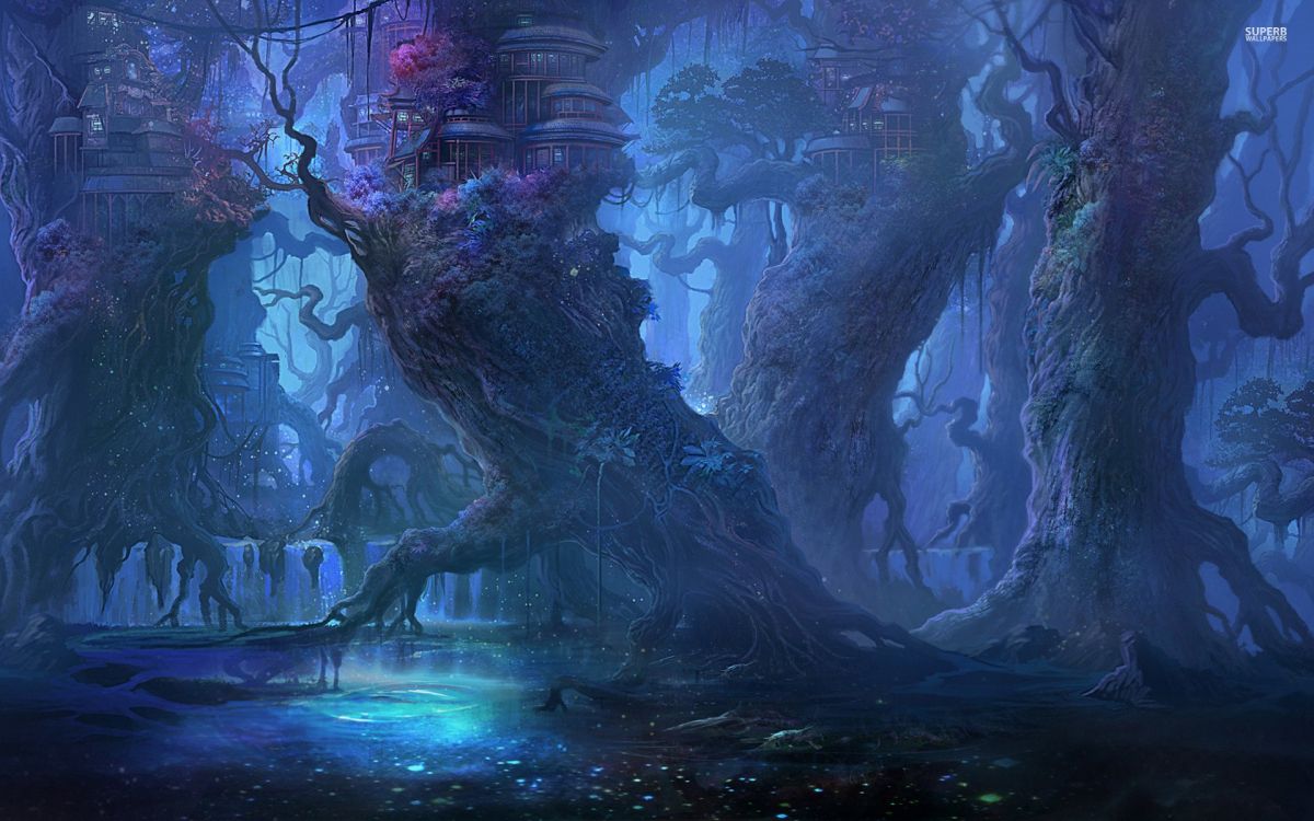 森林, 冰洞, 水下, 形成, 海洋生物学 壁纸 1920x1200 允许