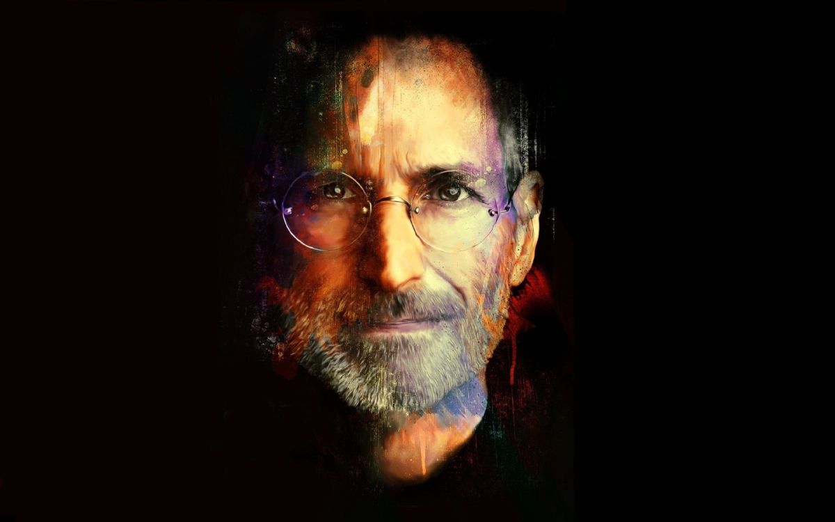 Steve Jobs, Gesichtsbehaarung, Portrait, Kehllappen, Malerei. Wallpaper in 3840x2400 Resolution