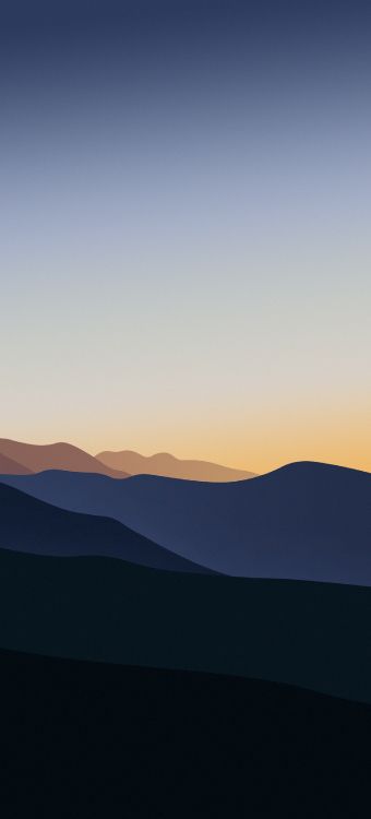 Ambiente, Montaña, Afterglow, Paisaje Natural, Pendiente. Wallpaper in 1440x3168 Resolution