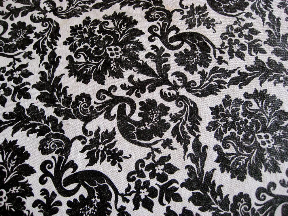 Textile Floral Noir et Blanc. Wallpaper in 2592x1944 Resolution