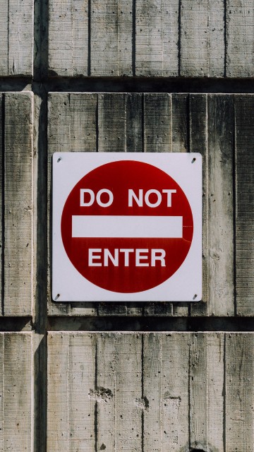 Image not enter sign, rectangle, brickwork, brick, red