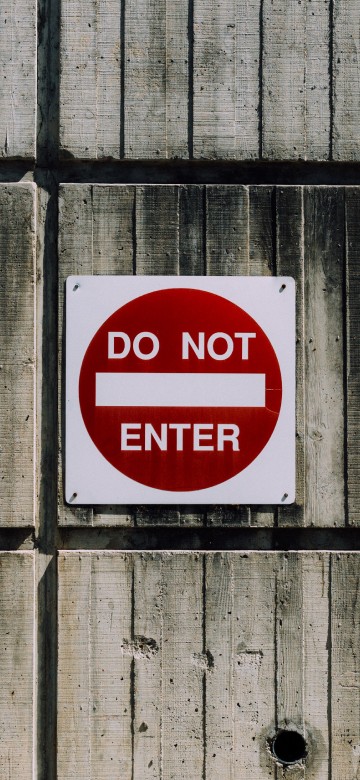 Image not enter sign, rectangle, brickwork, brick, red