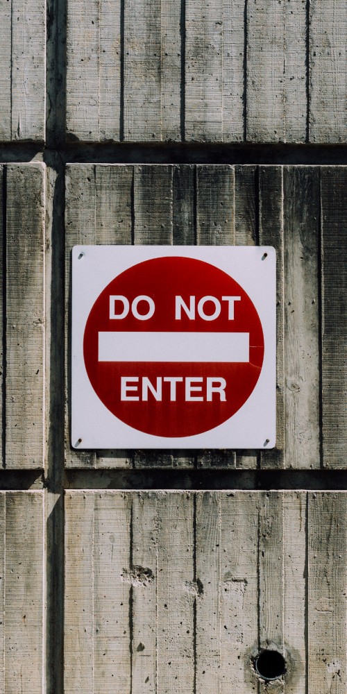 Image not enter sign, rectangle, brickwork, brick, red