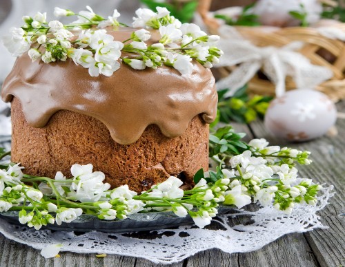 Image chocolate cake, paskha, easter cake, kulich, easter egg