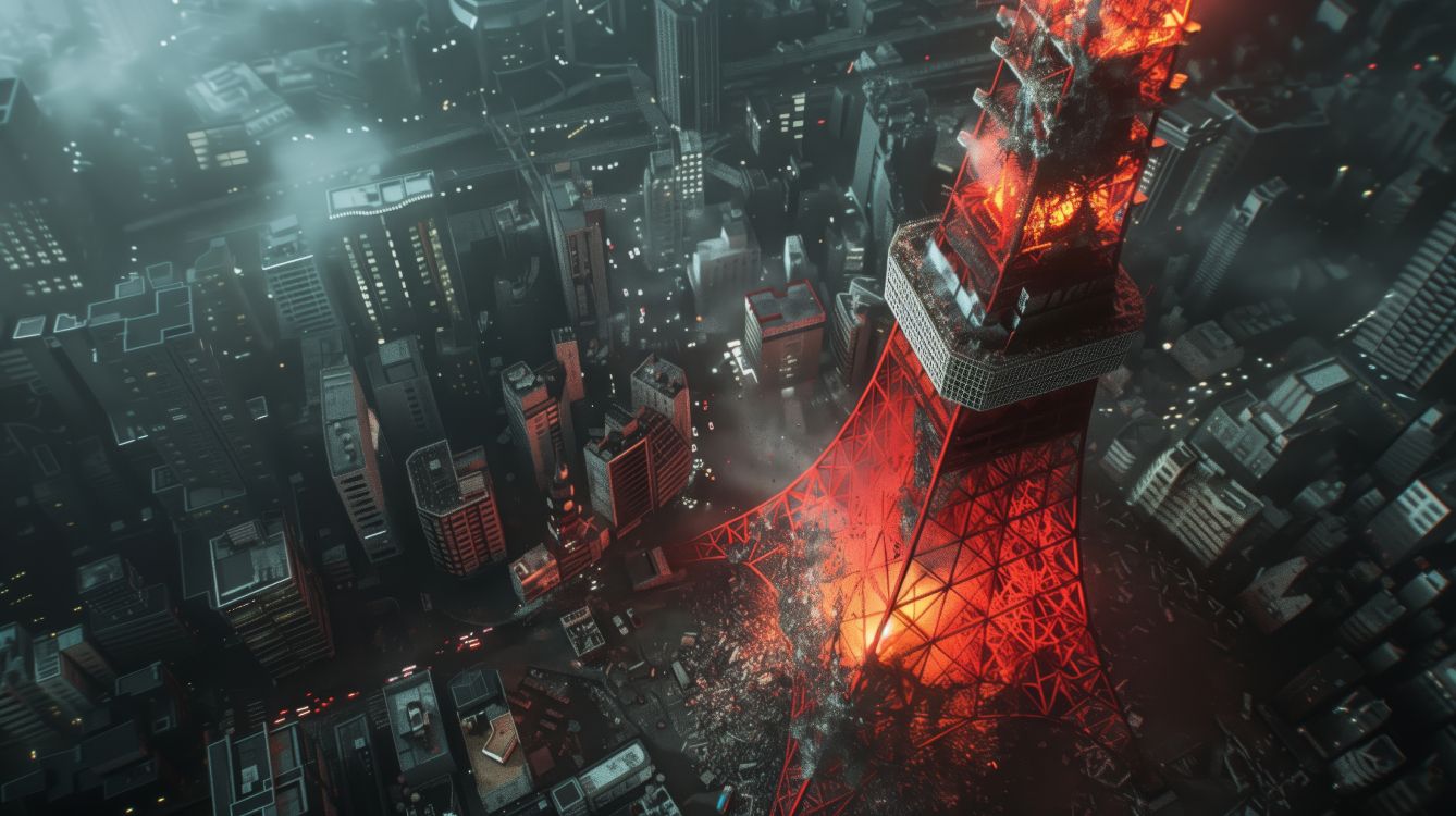 tower block, illustration, building, tower, Gas