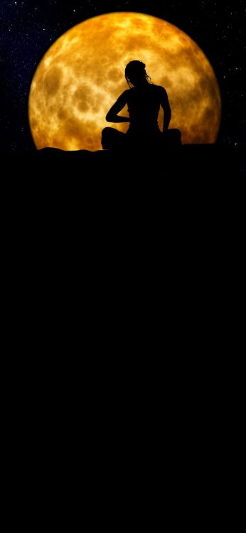 Méditation à la Pleine Lune, Méditation, Pleine Lune, Spiritualité, Art. Wallpaper in 1080x2340 Resolution
