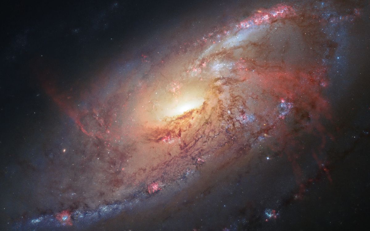 messier 106 galaxy, Messier 106, galaxy, spiral galaxy, Messier object