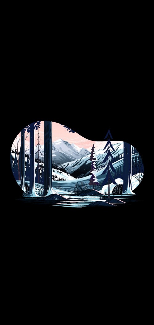 Image forest, amoled, minimal black amoled, minimalism