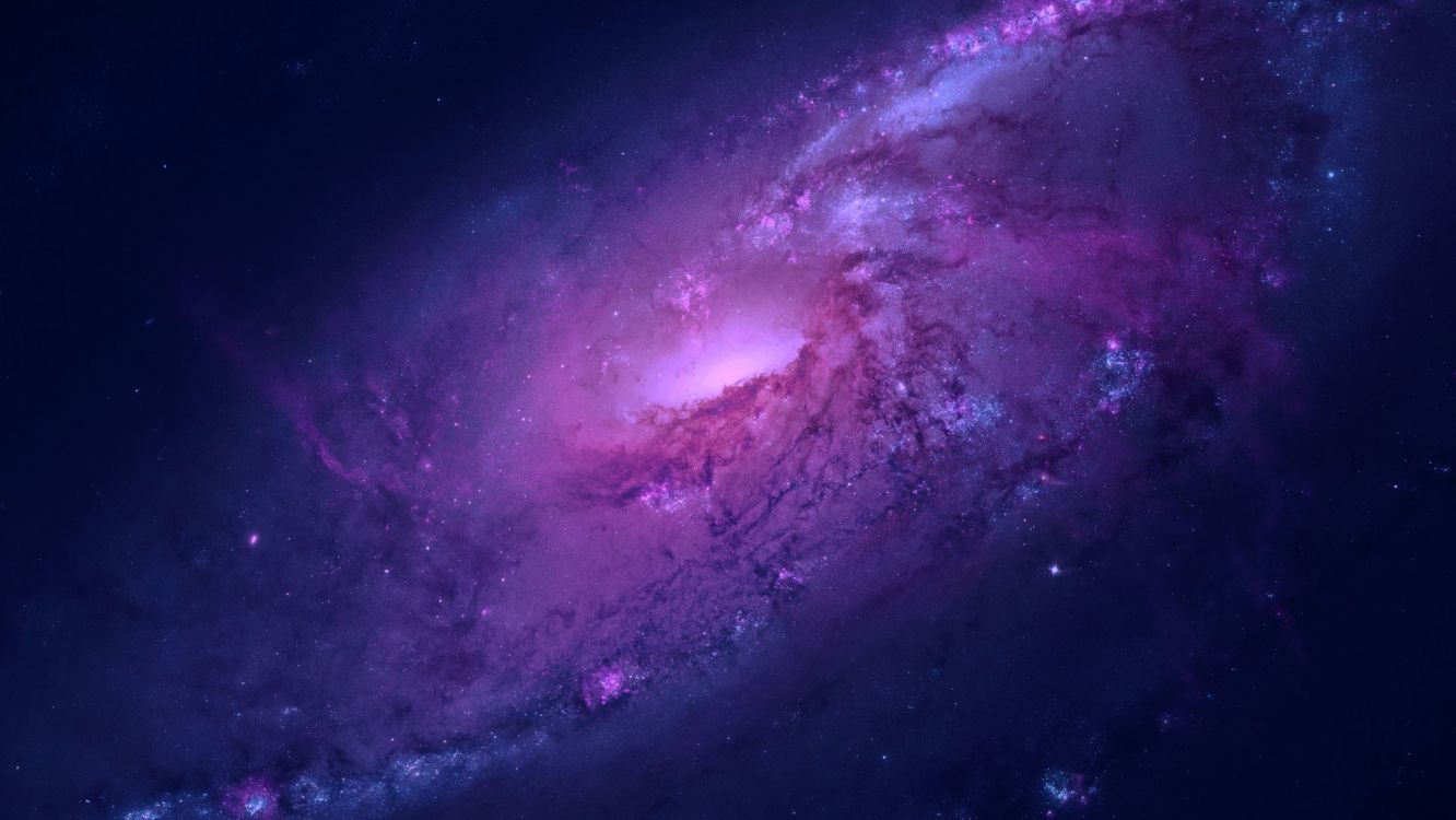 Illustration de la Galaxie Violette et Bleue. Wallpaper in 1920x1081 Resolution