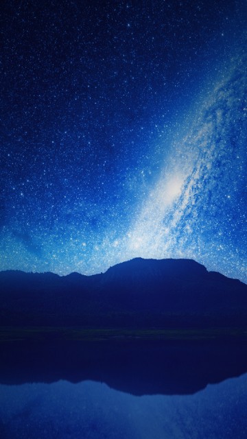 Image starry night over the mountains