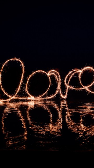 Image Light painting, light, exposure, text, love