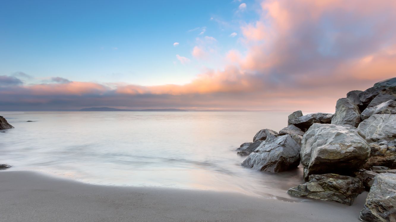 beach, sky, cloud, morning, sunset