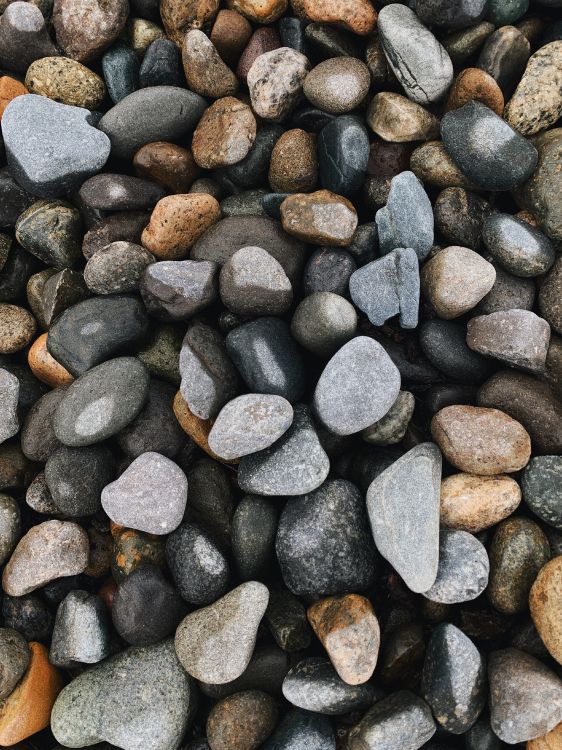 pebble, gravel, telephone, smartphone, white