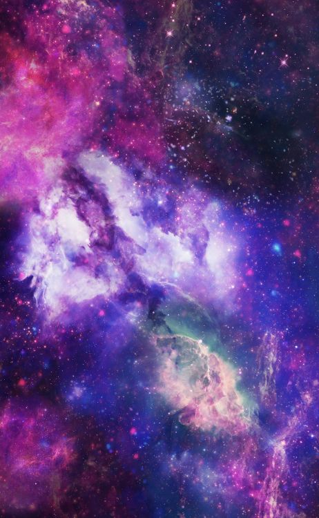 Ilustración de Galaxia Púrpura y Azul. Wallpaper in 3160x5120 Resolution