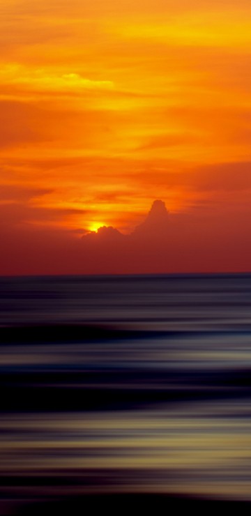 Image sunset, horizon, afterglow, sunrise, sea