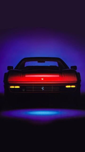 Image 1980s, Ferrari, vaporwave, ferrari testarossa red, sports car