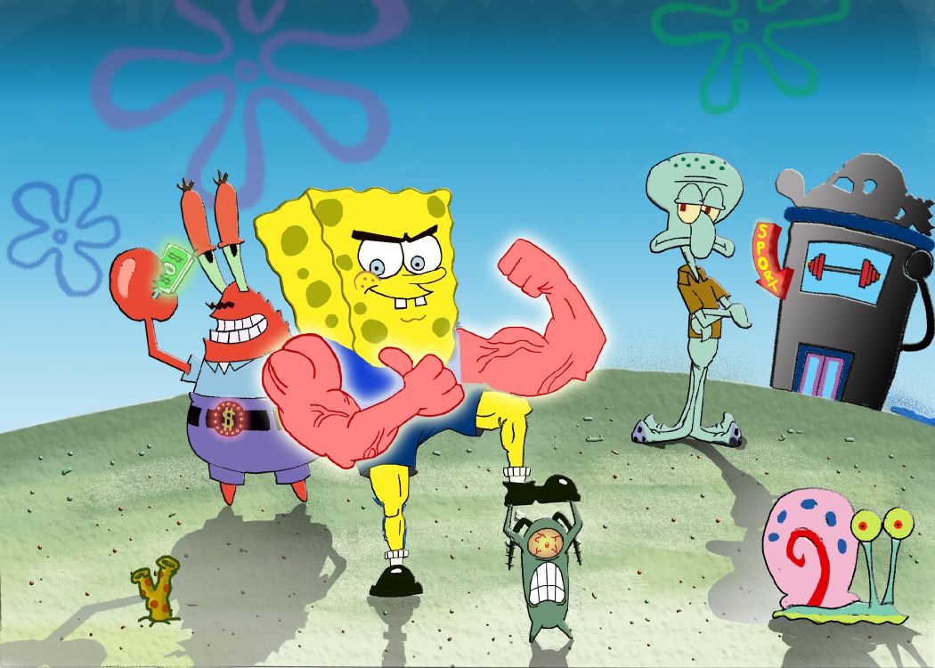 Spongebob Squarepants and Patrick Star. Wallpaper in 3366x2404 Resolution