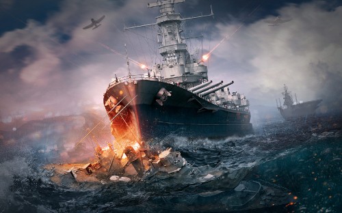 Image world of warships, wargaming, battleship, destroyer, ship