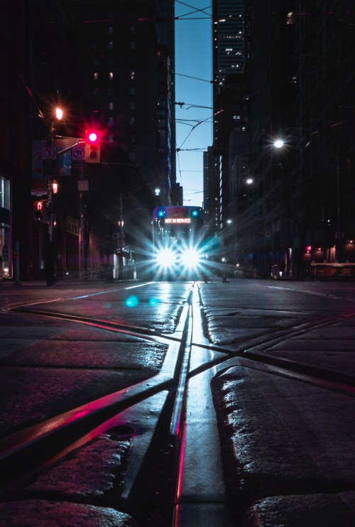 Image cars on road during night time