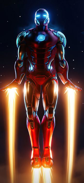 Iron Man, Superhelden, Muskel, Licht, Symmetrie. Wallpaper in 1125x2436 Resolution