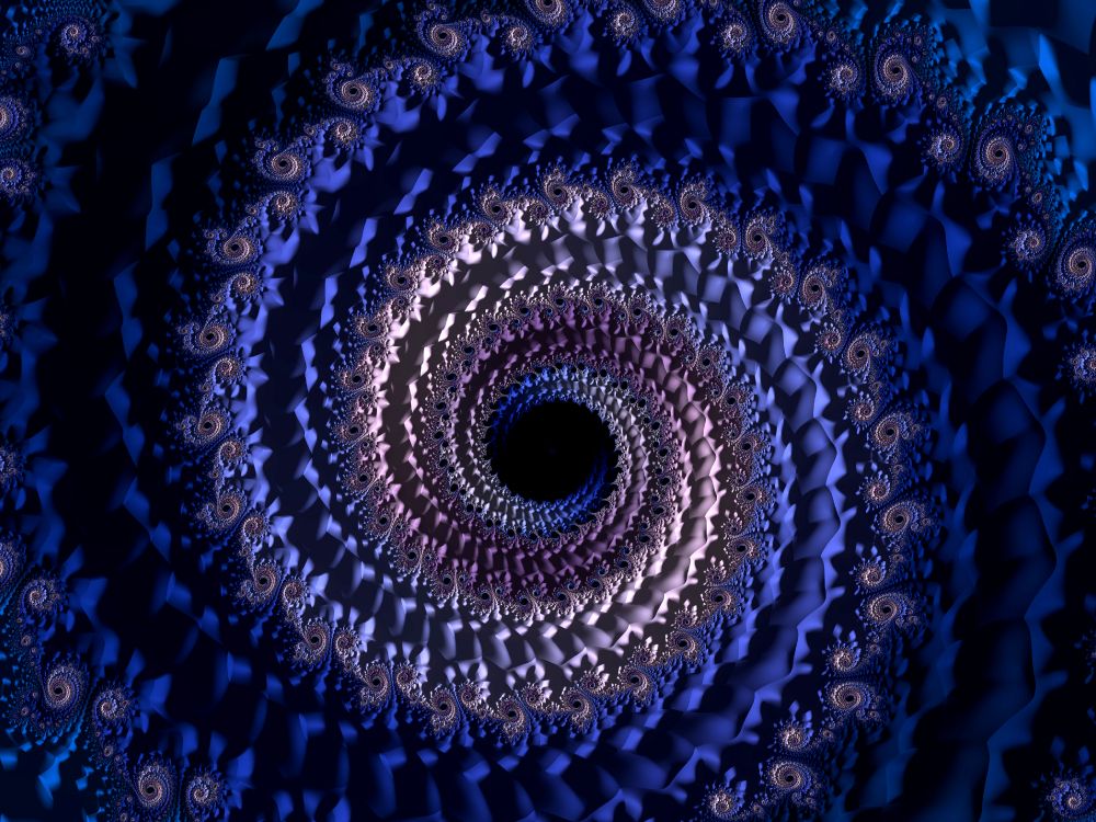 分形技术, 艺术, 螺旋, 迷幻术, 钴蓝色的 壁纸 4096x3072 允许