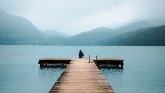 Image water, body of water, pier, lake, dock