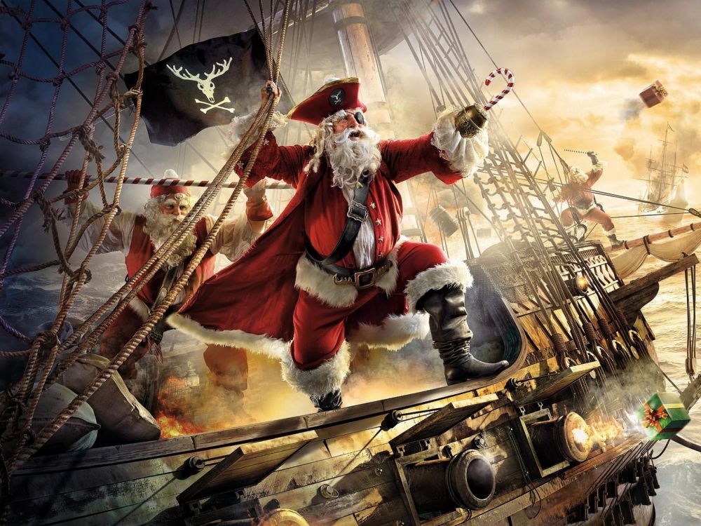 Weihnachtsmann, Piraterie, Pc-Spiel, Weihnachtsgeschenk, Geschenk. Wallpaper in 2048x1536 Resolution