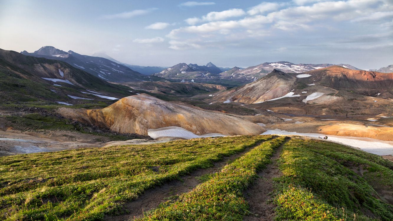 堪察加半岛的火山, 性质, 多山的地貌, 高地, 荒野 壁纸 3840x2160 允许
