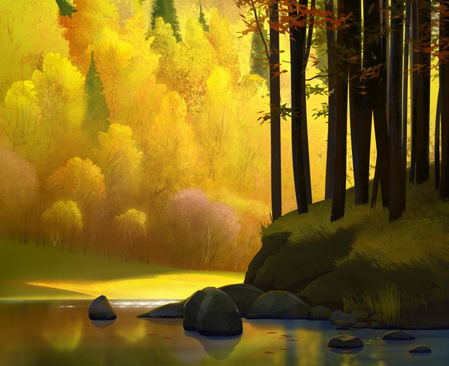 风景画, 艺术, 自然景观, 性质, 自然环境 壁纸 3840x3132 允许