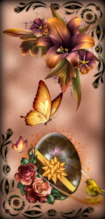 Kunst, Bestäuber, Botanik, Blatt, Butterfly. Wallpaper in 1039x2160 Resolution