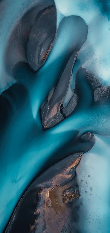 Azure, 流体, 液体, 水上, 电蓝色的 壁纸 1422x3000 允许